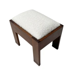 Art Deco Modernist Stool by J.A. Muntendam for L.O.V. Oosterbeek, 1920s